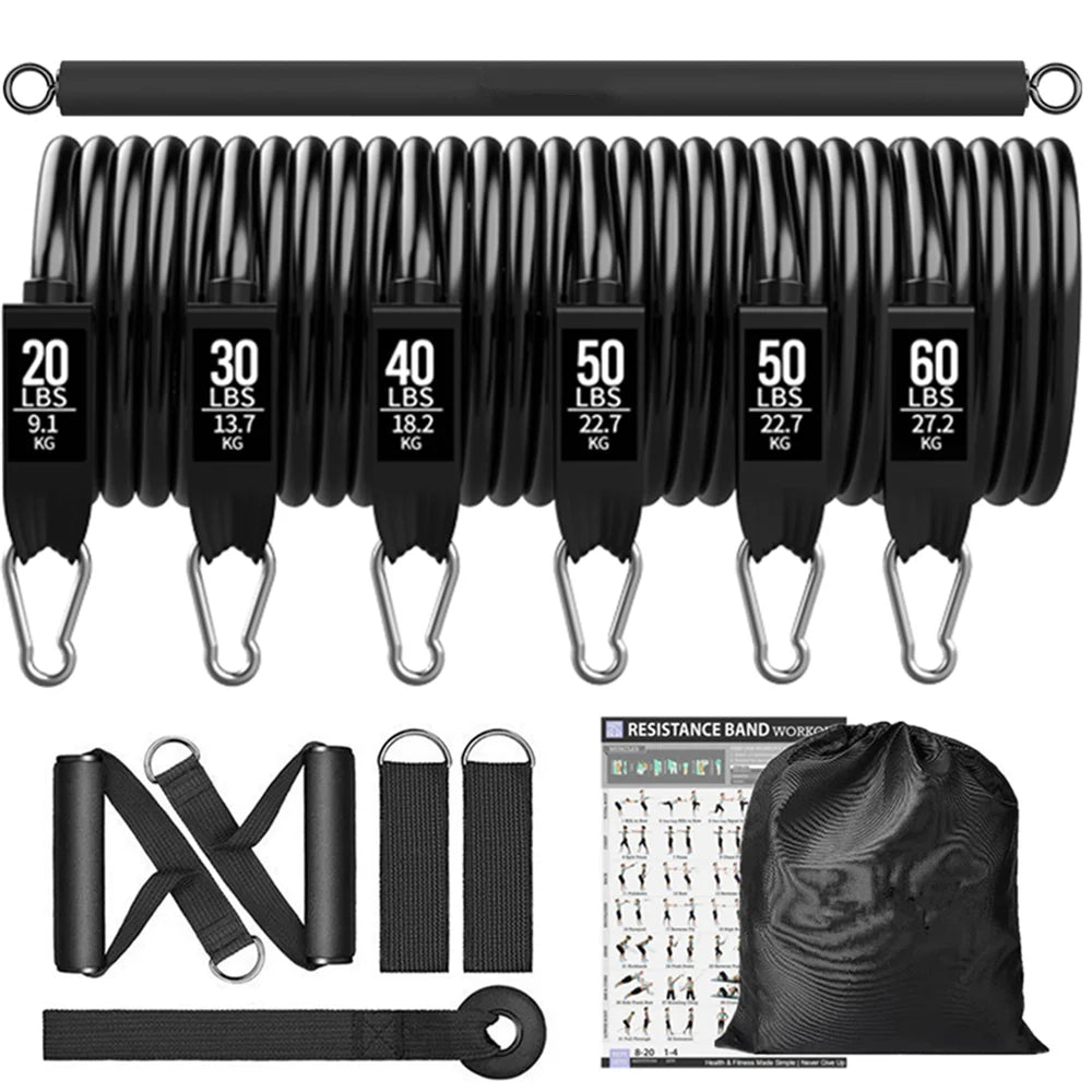 Workout Bar Resistance Bands Set