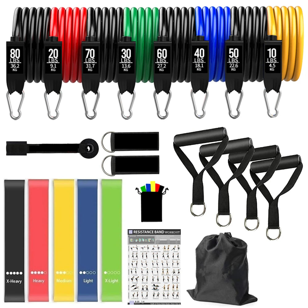 Workout Bar Resistance Bands Set