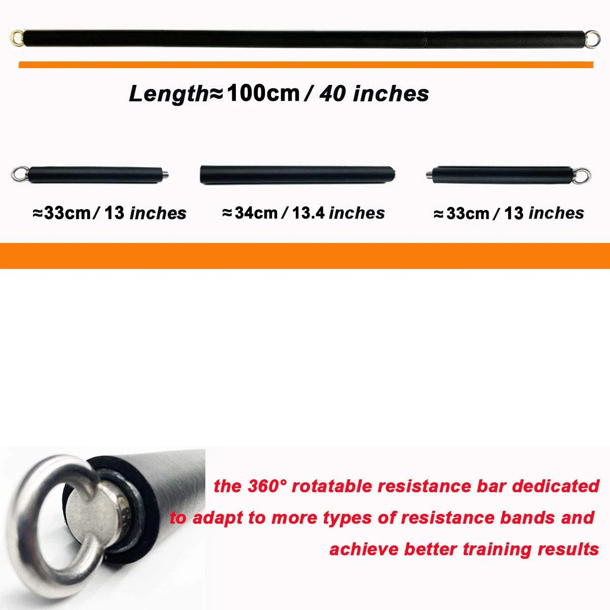 Workout Bar Resistance Bands Set