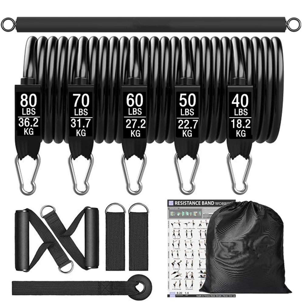 Workout Bar Resistance Bands Set