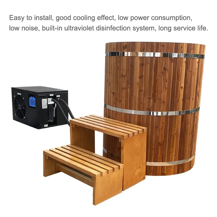 Ice Bath Recovery Wooden Bathtub