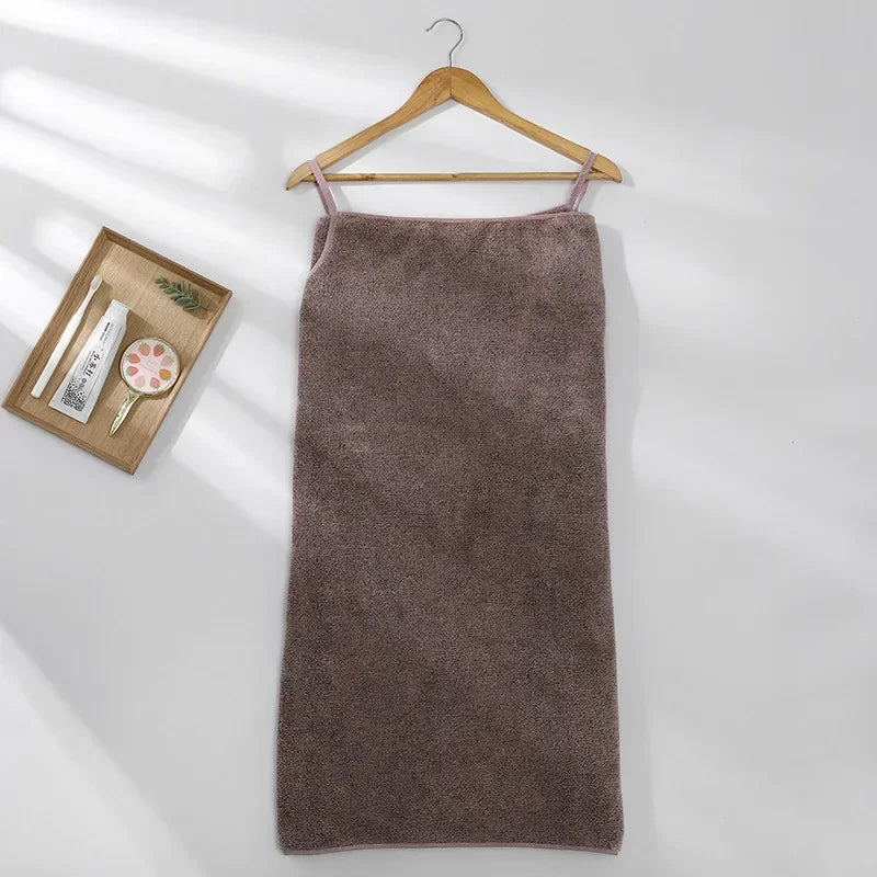Wearable Microfiber Bathrobe Towel