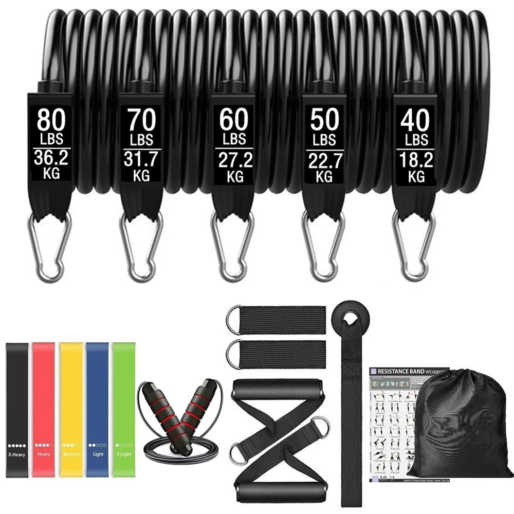 Workout Bar Resistance Bands Set
