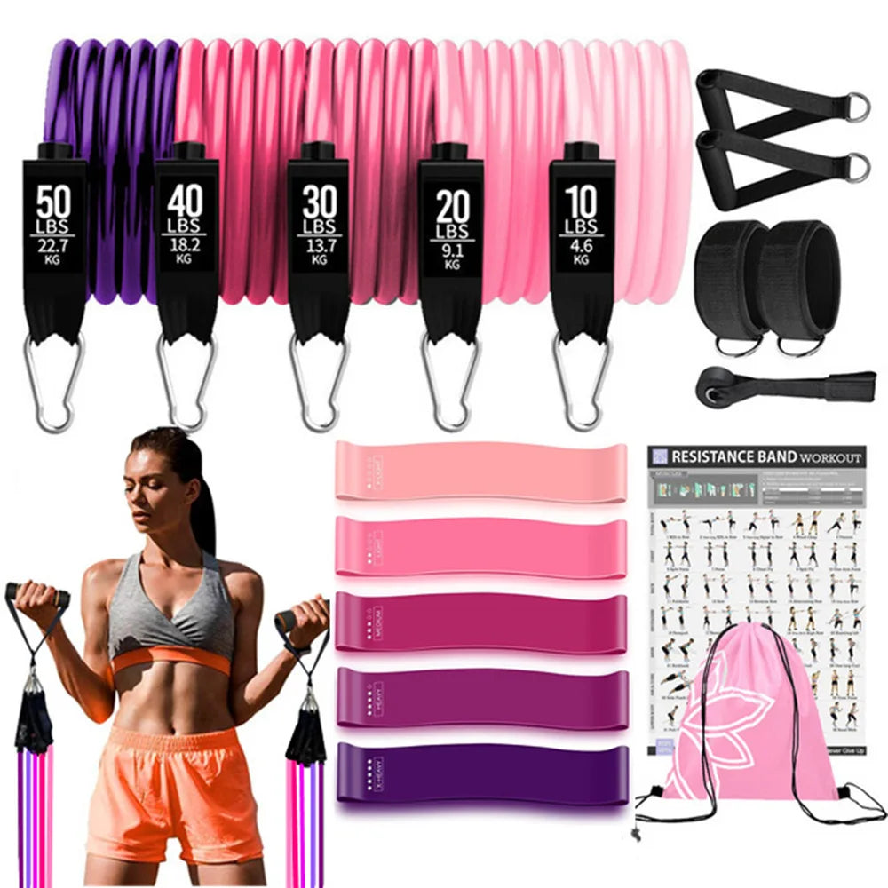 Workout Bar Resistance Bands Set