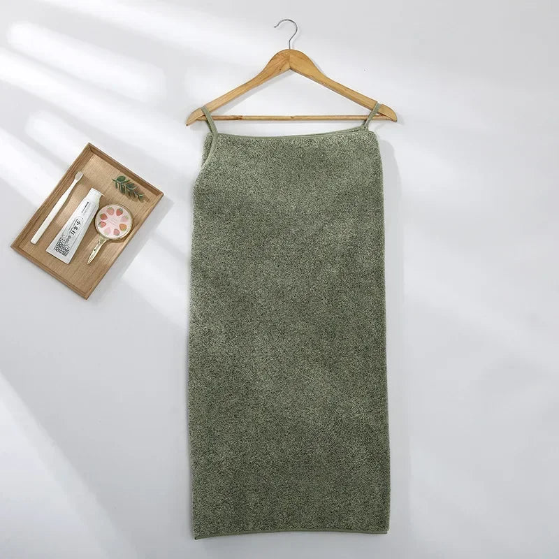 Wearable Microfiber Bathrobe Towel
