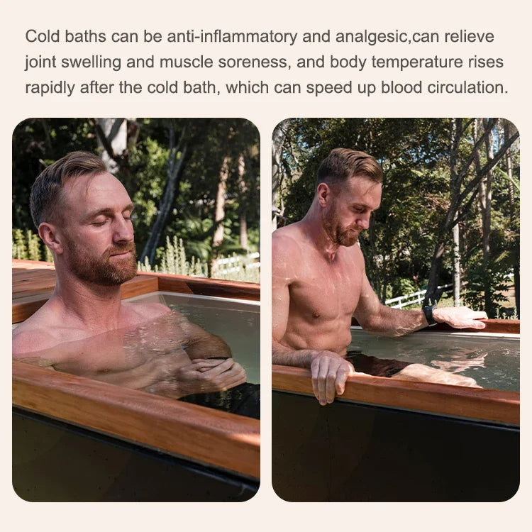Ice Bath Recovery Wooden Bathtub