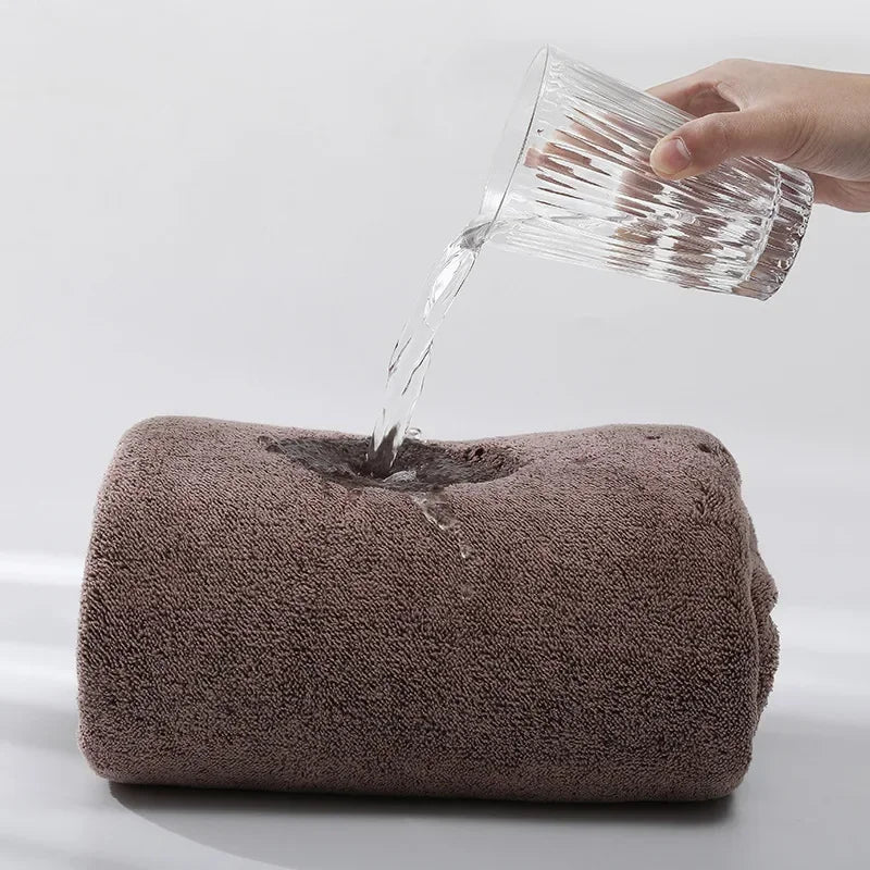 Wearable Microfiber Bathrobe Towel