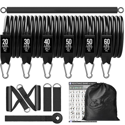 Workout Bar Resistance Bands Set
