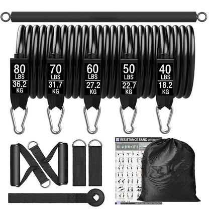 Workout Bar Resistance Bands Set
