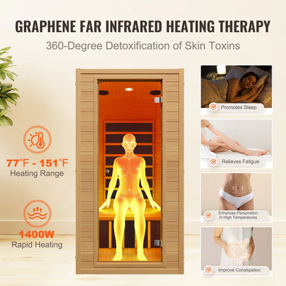 Far Infrared Hemlock Wood Home Sauna