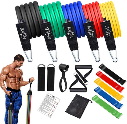 Workout Bar Resistance Bands Set