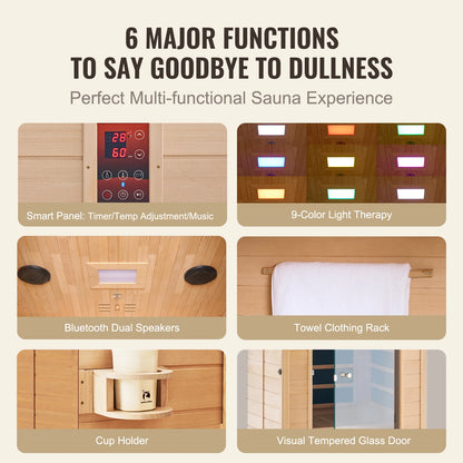 Far Infrared Hemlock Wood Home Sauna